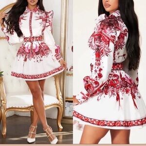 L’atiste by Amy Red Floral Print Dress‎ - Size 3X